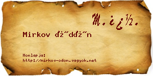 Mirkov Ödön névjegykártya