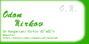 odon mirkov business card